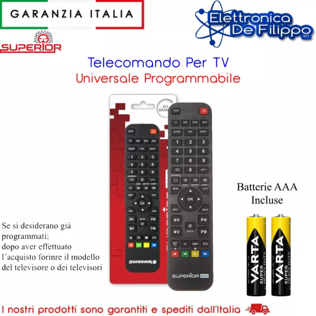 Telecomando Universale per ZEPHIR Compatibile per Tv Decoder Ricevitori Dvd