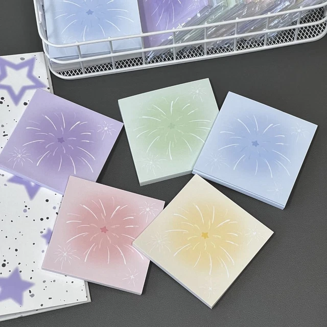 50SHEETS/SET GRADIENT COLOR Note Paper Non Adhesive Message Notes ...