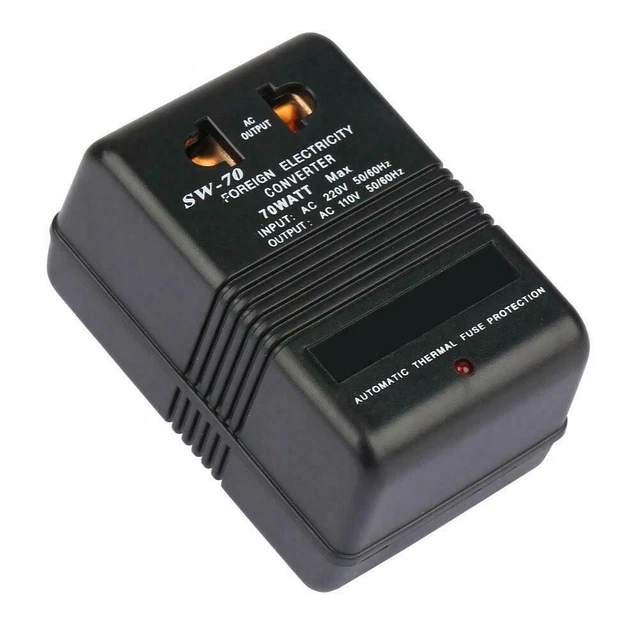 Convertisseur de puissance usine atelier 220 V à 110 V 254 g / 9,0 oz 70 W tens