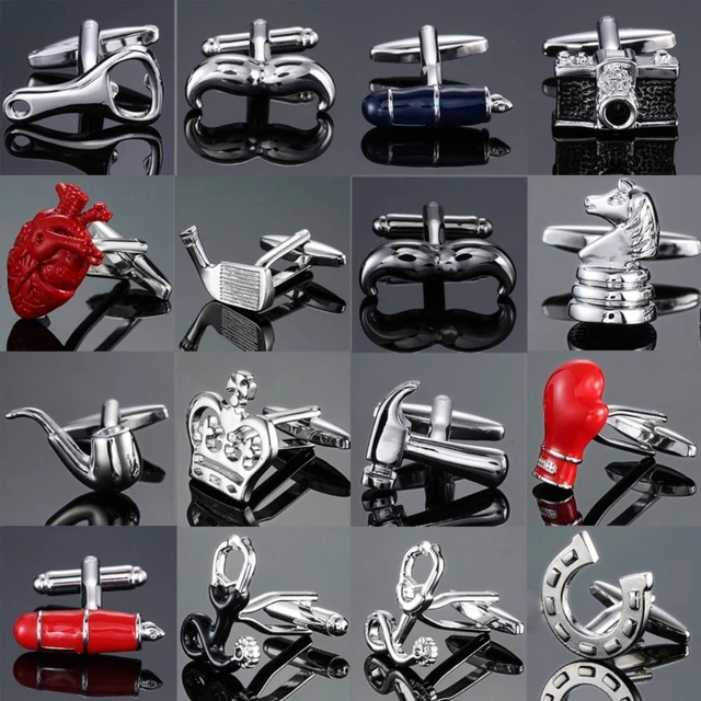 Copper Crystal Copper Cufflinks Silver Elegant Style Knot  Men