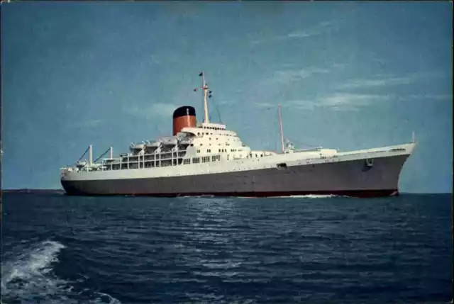 Echtfoto-AK ~1960 Schiff Ship Dampfer Steamer TRANSVAAL CASTLE Real-Photo Postc.