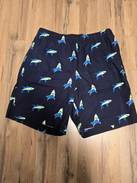 Ralph Lauren Polo Sport NY Blue with Sharks Swim Suit Mens Trunks Size L