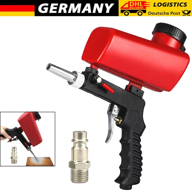 Sandstrahlpistole Einstellbare Düse Sandstrahlpistole Druckluft – 1 Liter Behälter, 6 Mm Düse, 5 Bar, Zum Entrosten, Satinierten & Farbe Entfernen Sandstrahlpistole Einstellbare Düse Sandstrahlpistole Druckluft – 1 Liter Behälter, 6 Mm Düse, 5 Bar, Zum Entrosten, Satinierten & Farbe Entfernen