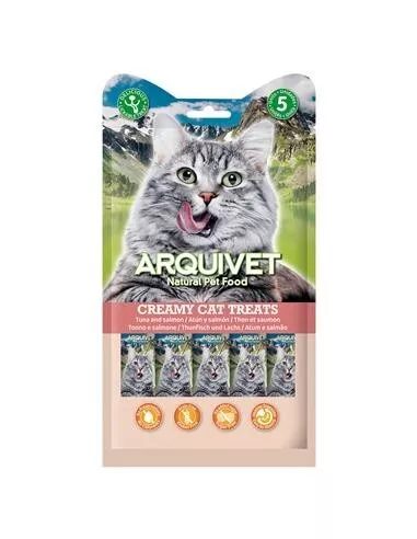 Creamy Cat Treats - Snack cremoso de atún y salmón (bolsa 5 sobres de 14 g)