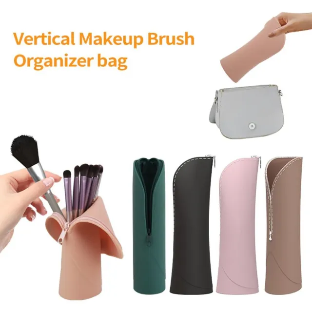 1pc Travel Toiletry Bag Travel Makeup Brush Holder, Magnetic Anti