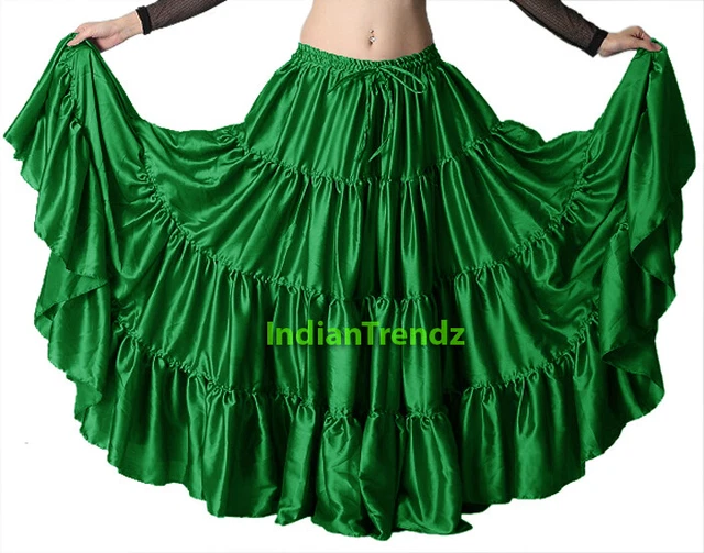 Jupe Longue Danse Gypsy Tribal Jaipur Kuchi - 22.9 Mètres D'ampleur, Couleurs Vives, Coton, Fabriquée En Inde