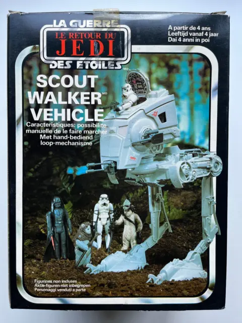 Vintage Star Wars 1983 Palitoy/Miro Meccano Rotj At-St Scout Walker Nuovo Con Scatola/Nuovo