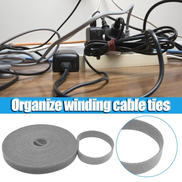 1 m langes, selbstklebendes Kabelbefestigungsband, Draht-Schlaufen, Organizer-Gu