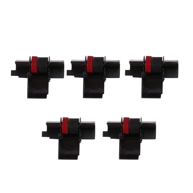 IR-40T (5 Pack) Compatible Calculator Printer Ribbons Ink Roller - Black & RedK9