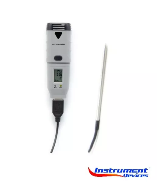 3 in 1 Air Temperature Humidity with External Contact Probe USB Data Logger