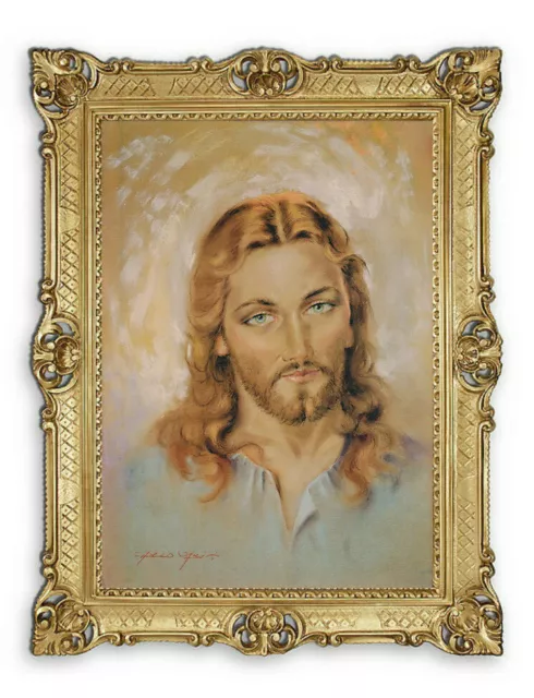 Hermoso Cuadro 70x90 CM Jesús Cristo El Redentor - Artista - C.Parisi