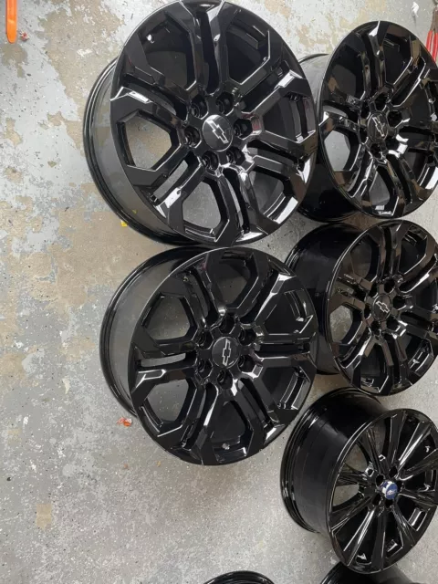 Chevy Tahoe Silverado Suburban 20” Inch Gloss Black Wheels Rims Oem Factory Set 3