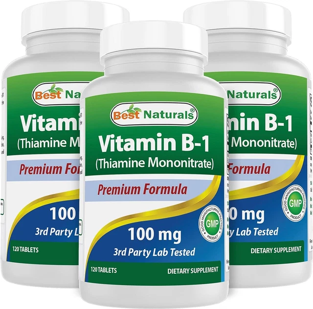 BEST NATURALS VITAMIN B1 as Thiamine Mononitrate 100 Mg 120 Tablets