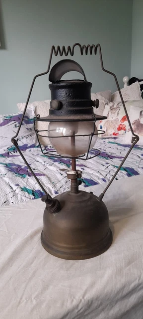 Vtg. SUMMIT 265 BRASS Lantern Camping Lamp Camplight Druklamp Dutch c1930's - België