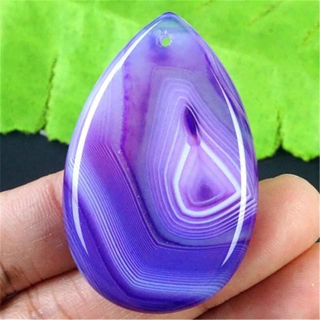 GV50092 46x30x6mm Purple/white Druzy Geode Agate Teardrop Pendant Bead