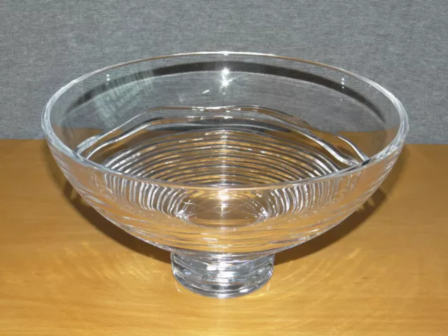 Waterford Cut Irish Crystal Large 25cm Jasper Conran Strata Footed Glass Bowl