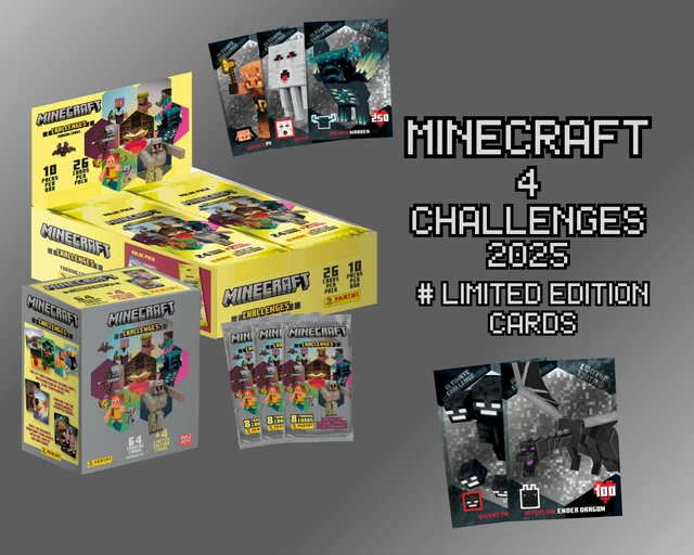PANINI MINECRAFT TRADING CARDS 4 - CHALLENGES Boîte de 18 pochettes