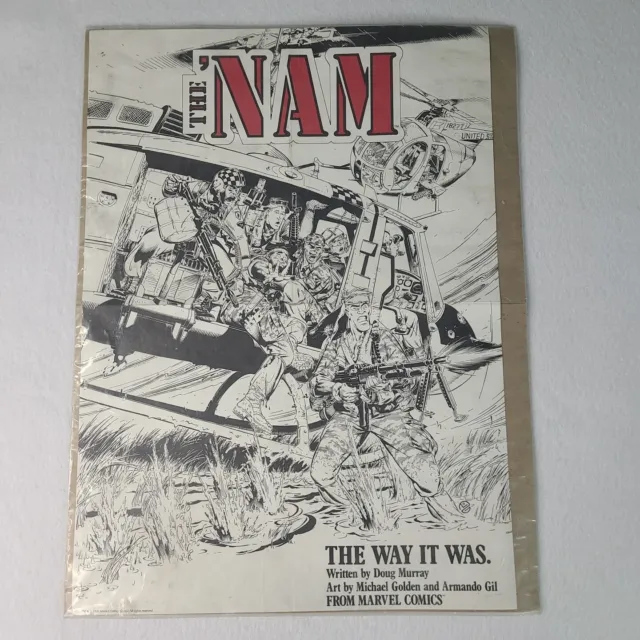Rare 1986 The NAM Vietnam Poster Marvel Comics The Way It Was