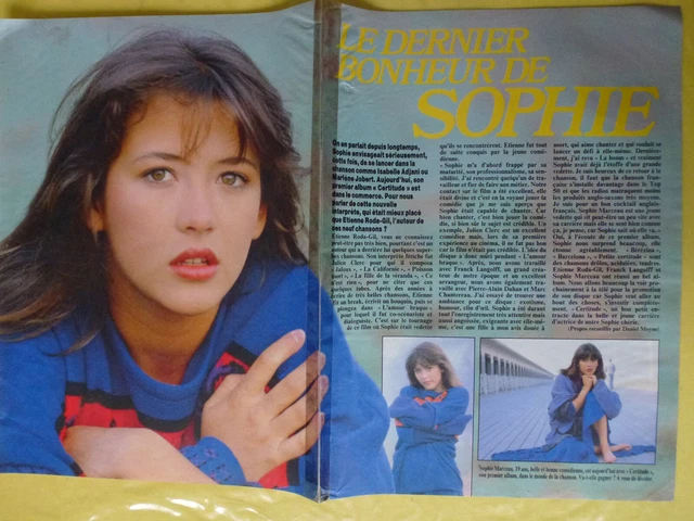 SOPHIE MARCEAU , le dernier bonheur de Sophie Marceau , 2 pages dont