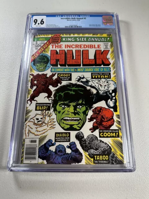 Incredible Hulk Annual #5 CGC 9.6 2nd App Of Groot! Marvel Comics 1976