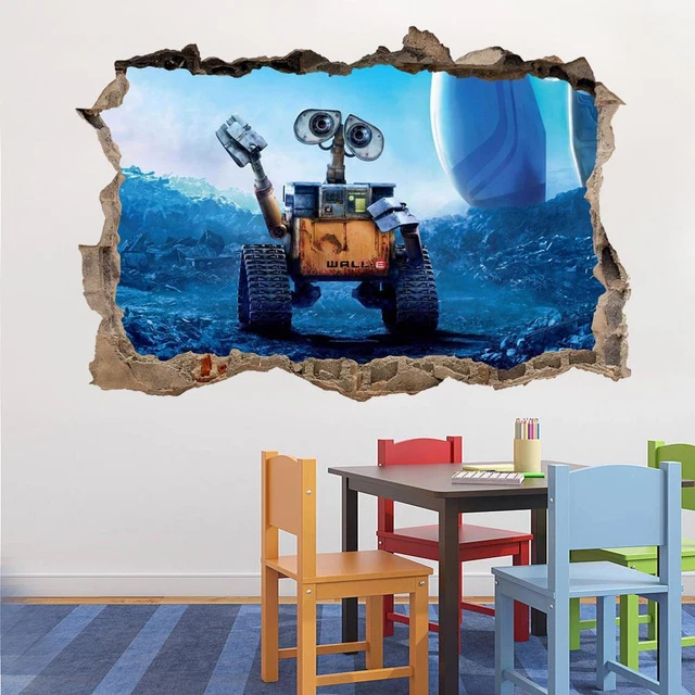 WALLE SMASHED WALL Decal Removable Wall Sticker Disney Walle DIY Art