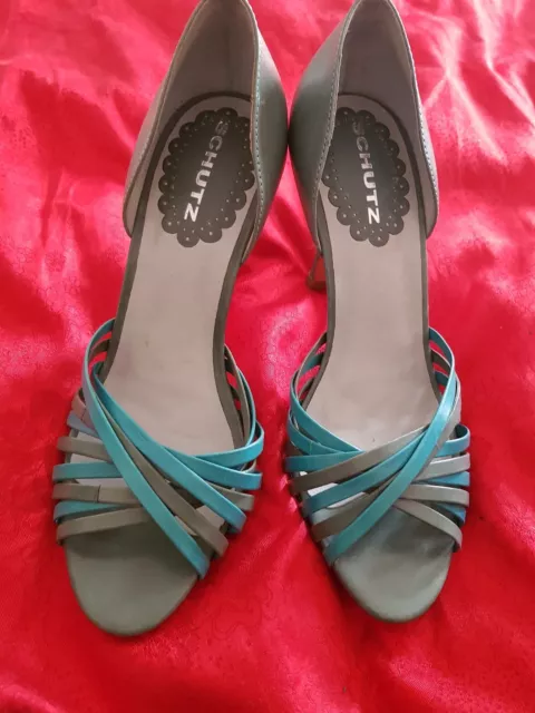 Designer Schutz High Heel Ladies Stappy Shoes  Size 37 Excellent Condition