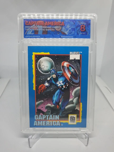 Captain America 1991 Impel  Pgx 8 Nm-Mt Graded 8 Vintage Marvel