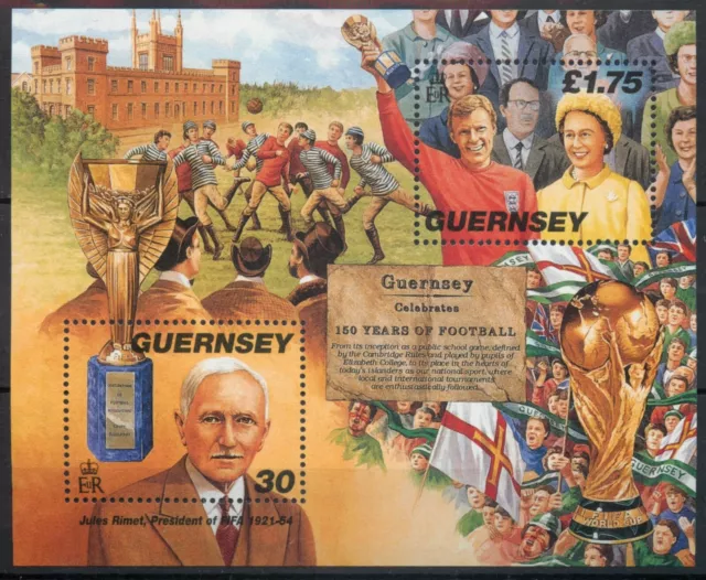 Guernsey 1998 150th Anniv Cambridge Rules for Football sheet SG MS 780 MNH mint