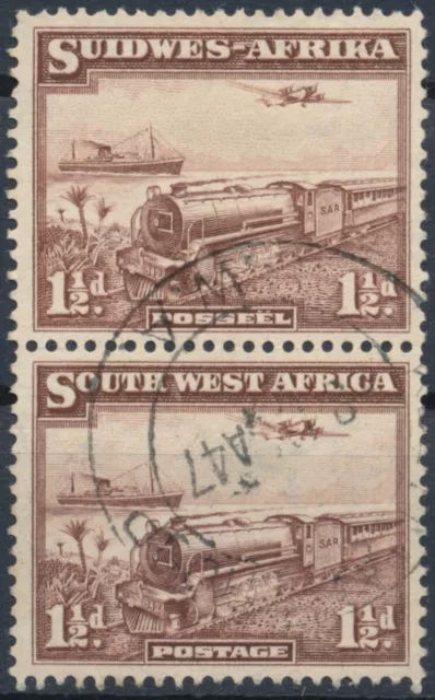 Transport: 1½d Vert Pair - South West Africa 1937 - F H - SG 96