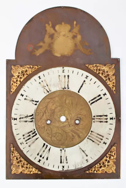 American 8 day grandfather clock brass dial only @ 1887 Original   New Haven?