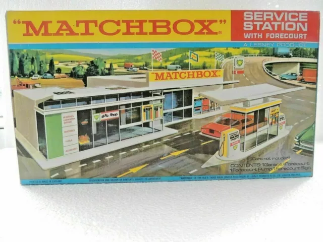 Matchbox Lesney  G-1 Service Station Bp  Repro Empty Box .