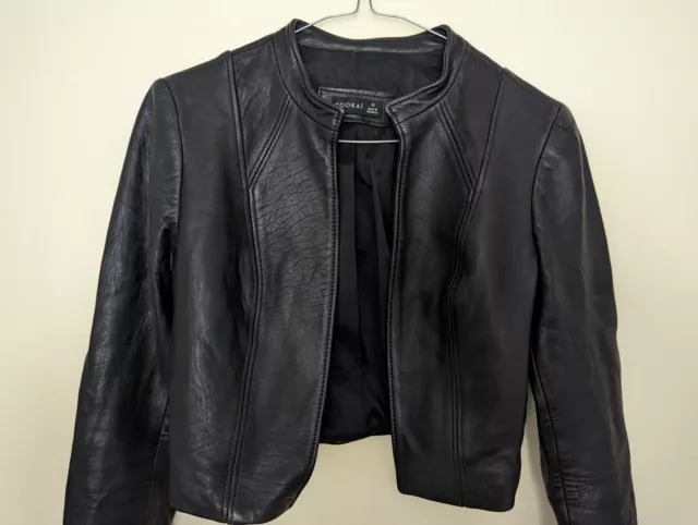KOOKAI BUTTER SOFT Leather Jacket Cropped Size 36 199.99