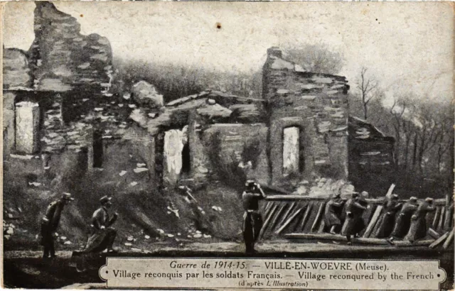 CPA AK Militaire Ville-en-Woevre Village reconquis par les Francais (696048)