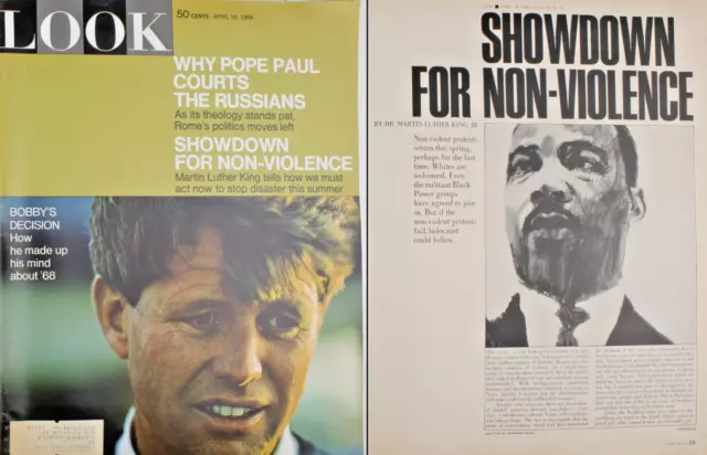 1968 Look Magazine Bobby Kennedy Martin Luther King Pope Paul St Peters Polisher