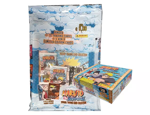 Panini Naruto Shippuden Trading Cards – 1x Starterpack + 1x Display