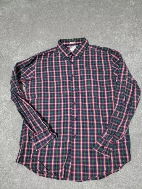 J Crew Shirt Mens Large Button Down Plaid Washed Casual Tailored Fit Multicolor