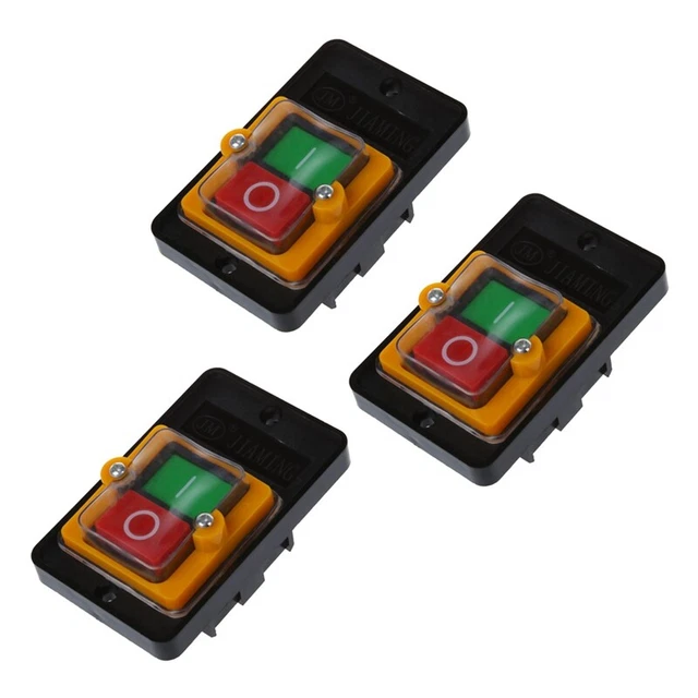 3 x interruttore a pulsante pulsante AC 220/380V ON/OF prova acqua -5 P4M4