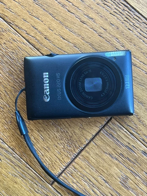 Canon IXUS 220 HS 12.1MP Digital Camera - Black fully working with original box