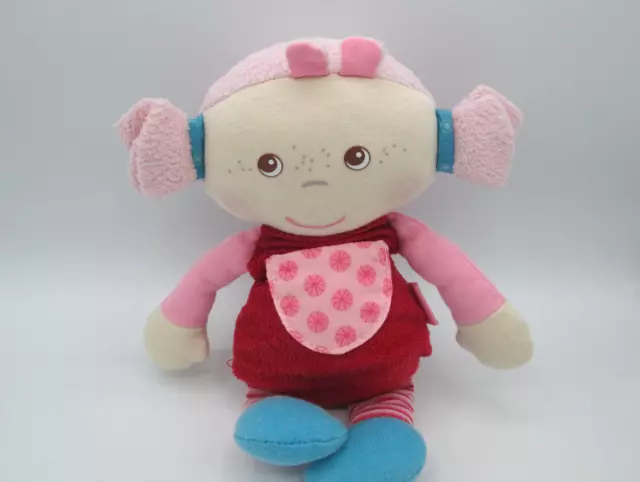 * Haba Weichpuppe Puppe  Fine Schlenker rosa rot gestreift ca. 25cm