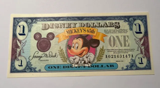 DIS#27 $1 1993 Disney Dollars, Mickey