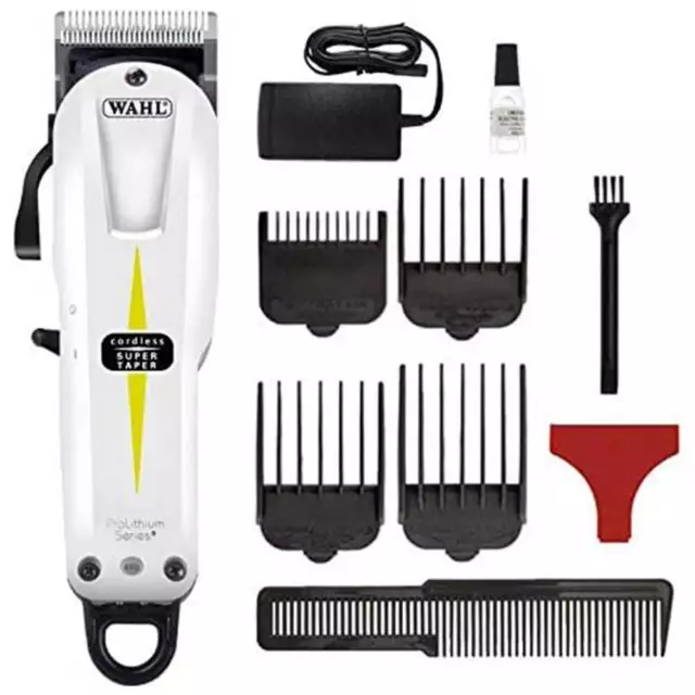 Wahl Super Taper Professional Corded Hair Clipper - Classic Series - White  5037127001554
