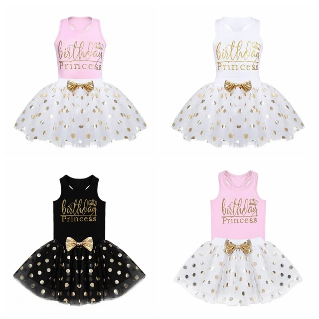 Abito tutù per bambine compleanno abito principessa top set gonna a pois