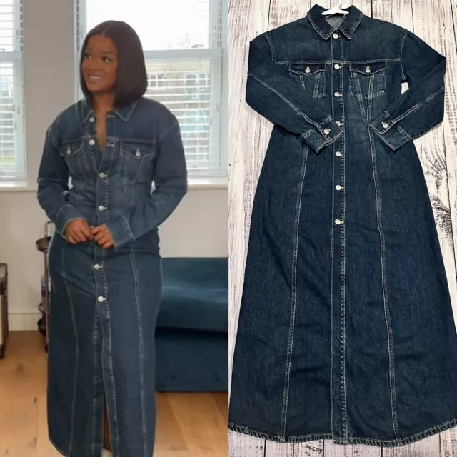 Zara trf denim dress hotsell