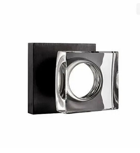 COOLNEWS Crystal Glass Door Knobs Interior Square Privacy Door Knob.