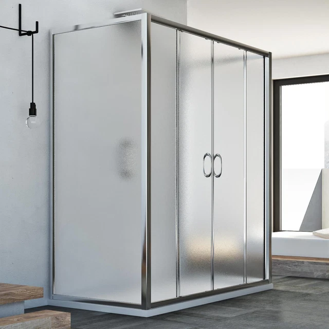 Porte parois de douche coulissante 140 cm Anthracite niche Deco Porte parois de douche coulissante 140 cm Anthracite niche Deco