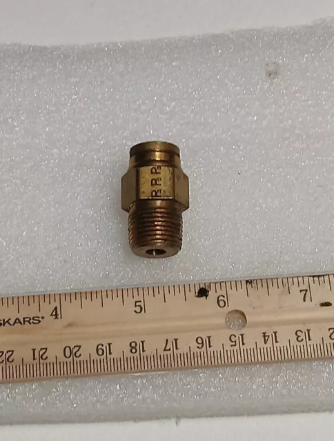 Parker Brass Ptc 3/8" Tube Dot X 3/8" Mnpt Adapter Union Straight 1 Qty