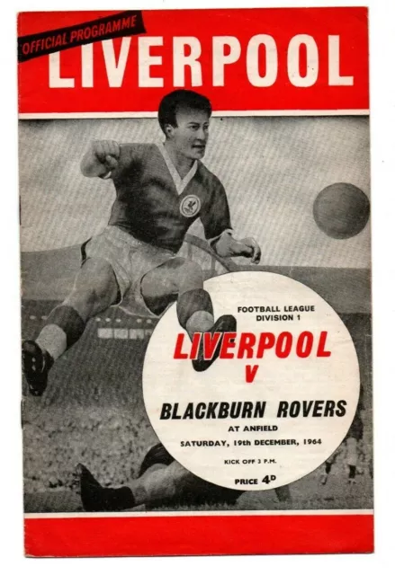 Orig.PRG   England Division 1  1964/65  LIVERPOOL FC - BLACKBURN ROVERS FC  !!