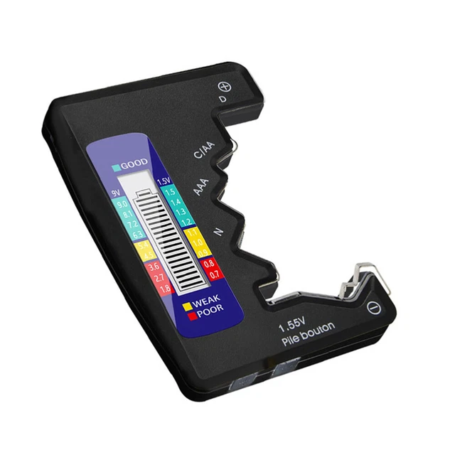 Tester batteria elettronico digitale tester batteria strumento universale nero