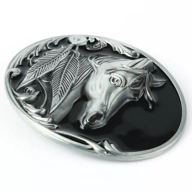 Cowboy Cowgirl Engraving Horse Head Buckle Belt Buckle Photo Props