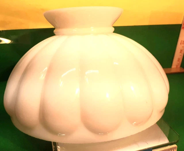 10" Antique OIL LAMP GWTW  MELLON STYLE  Aladdin Rayo Lamp Shade 4-20